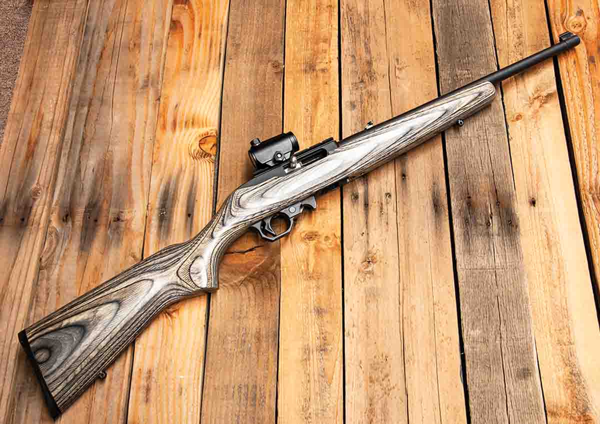 This rifle was customized by Volquartsen Firearms. The company’s 10/22 conversions are among the most accurate.